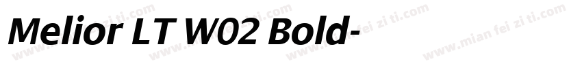 Melior LT W02 Bold字体转换